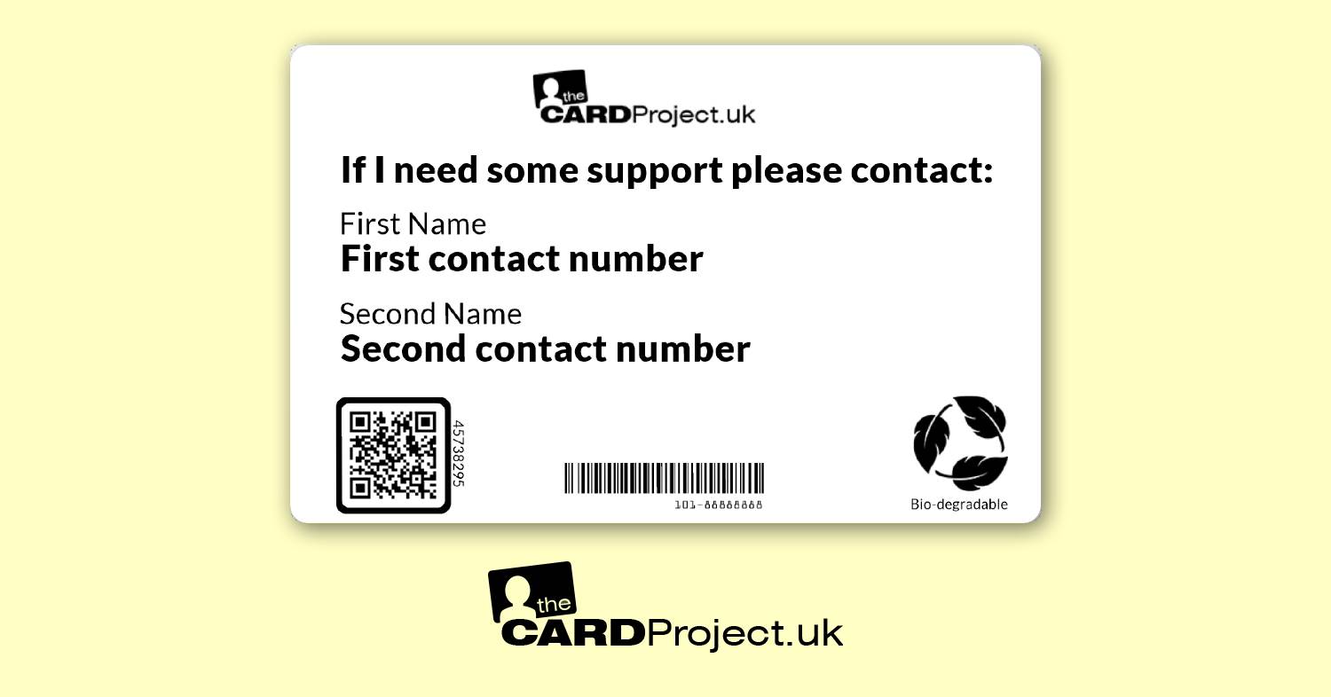 Visually Impaired Awareness Mono Card  (REAR)